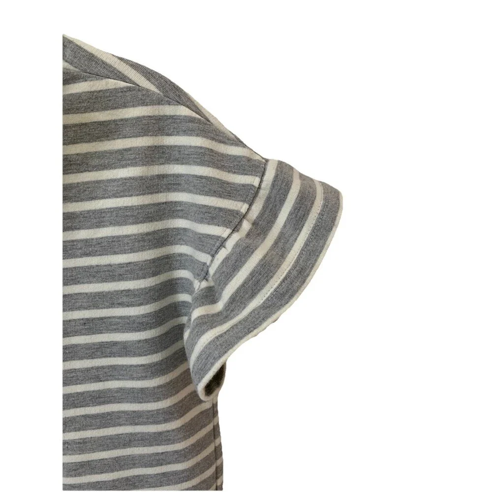 Gymboree Sweatshirt Dress Girls 7/8 (M) SO SOFT Ruffle Cap Sleeve Striped Hooded